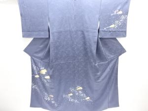 絞り　扇に草花模様訪問着